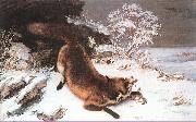 The Fox in the Snow Courbet, Gustave